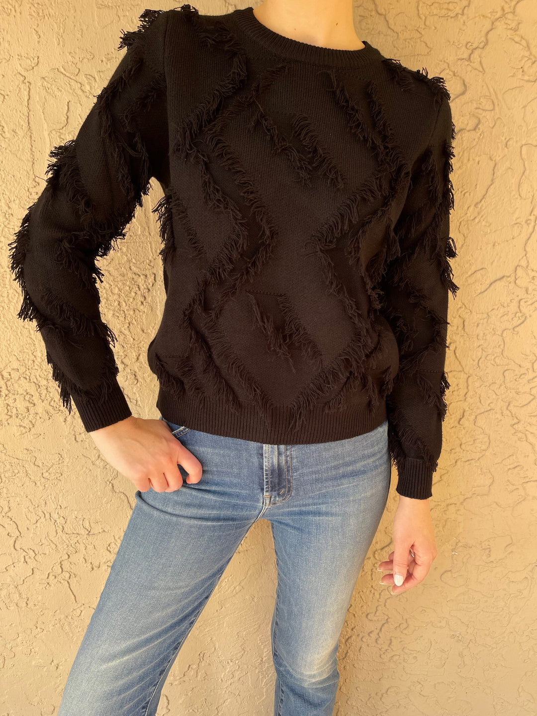 Crew Neck Pullover - Black
