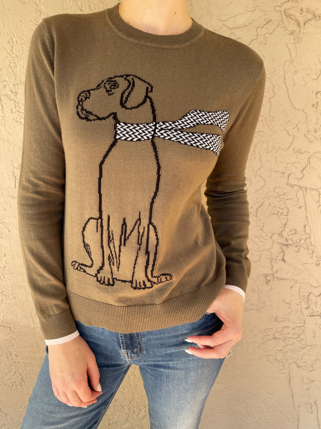 Woofington Crew Sweater - Artichoke