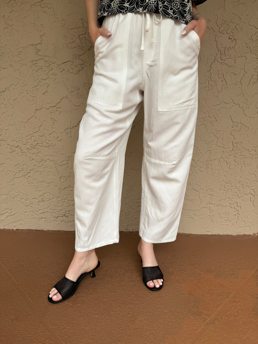 Enza Costa Twill Utility Pants in Off White