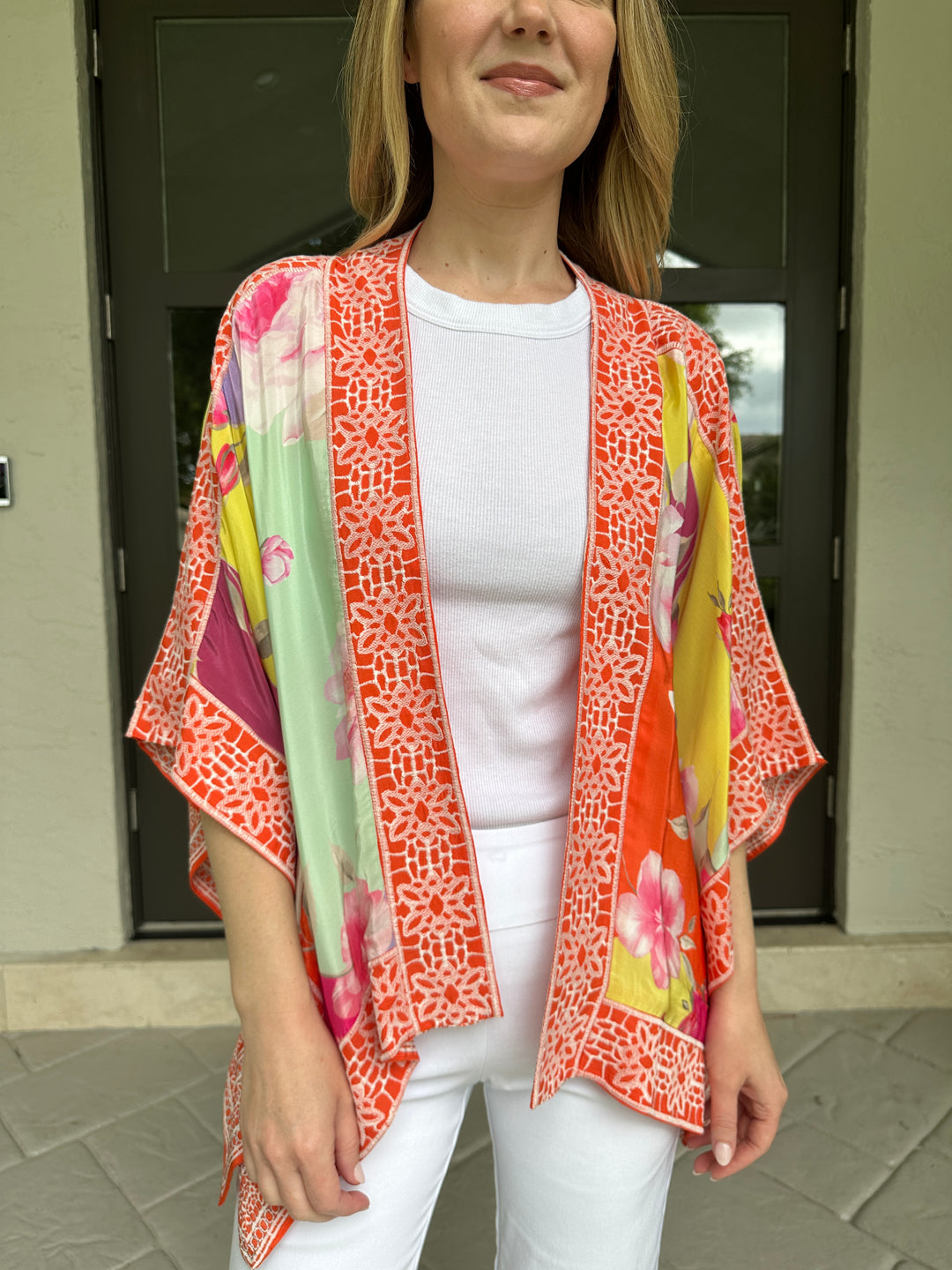 Tolani Raelyn Cupro Kimono - Bloom