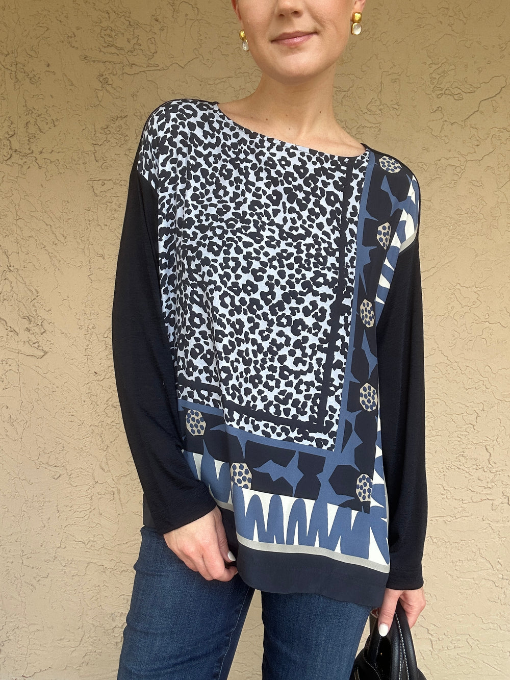 WHYCI Leopard Print Front Top 