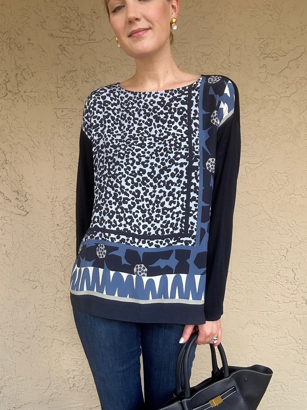 WHYCI Leopard Print Front Top 