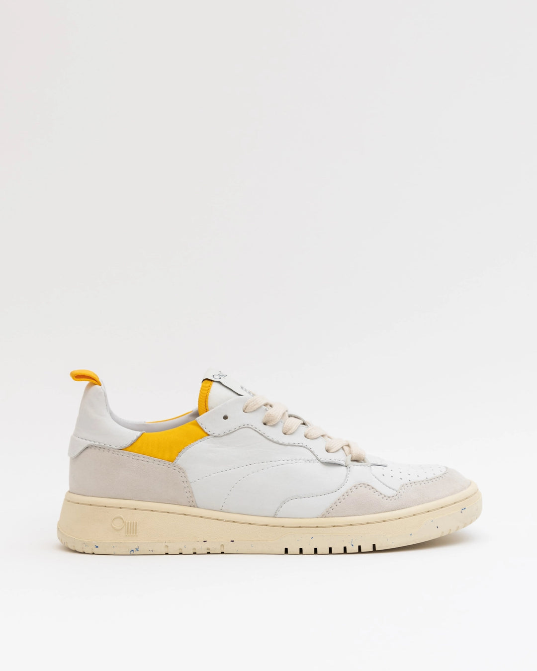 Oncept - Phoenix in White Cloud features a luxe colorway, organic cotton laces, butter leather and re-speckled soles. A modern mix on old school '90's style. 