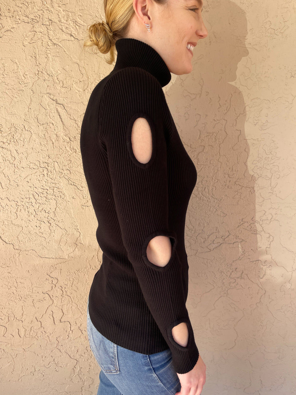 Ribbed Turtleneck Pullover