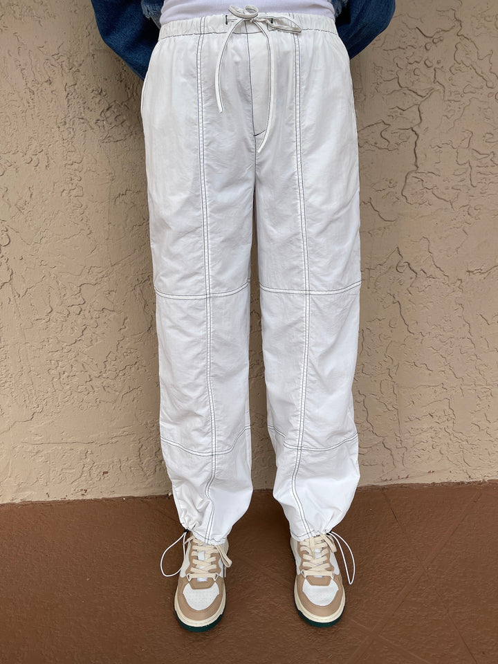 Stitched Parachute Pants - Off White