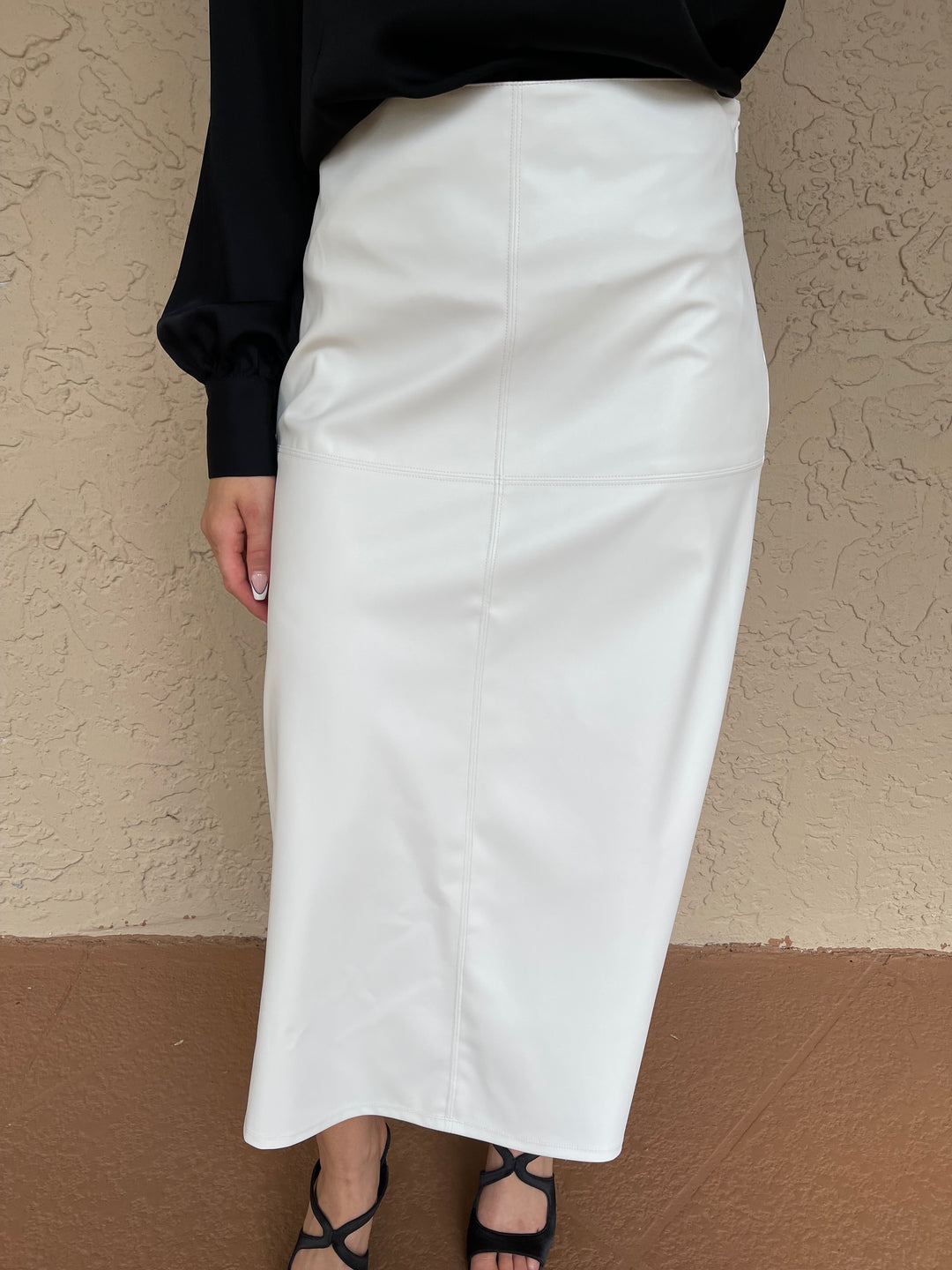 Max Mara Renata Faux Leather Skirt