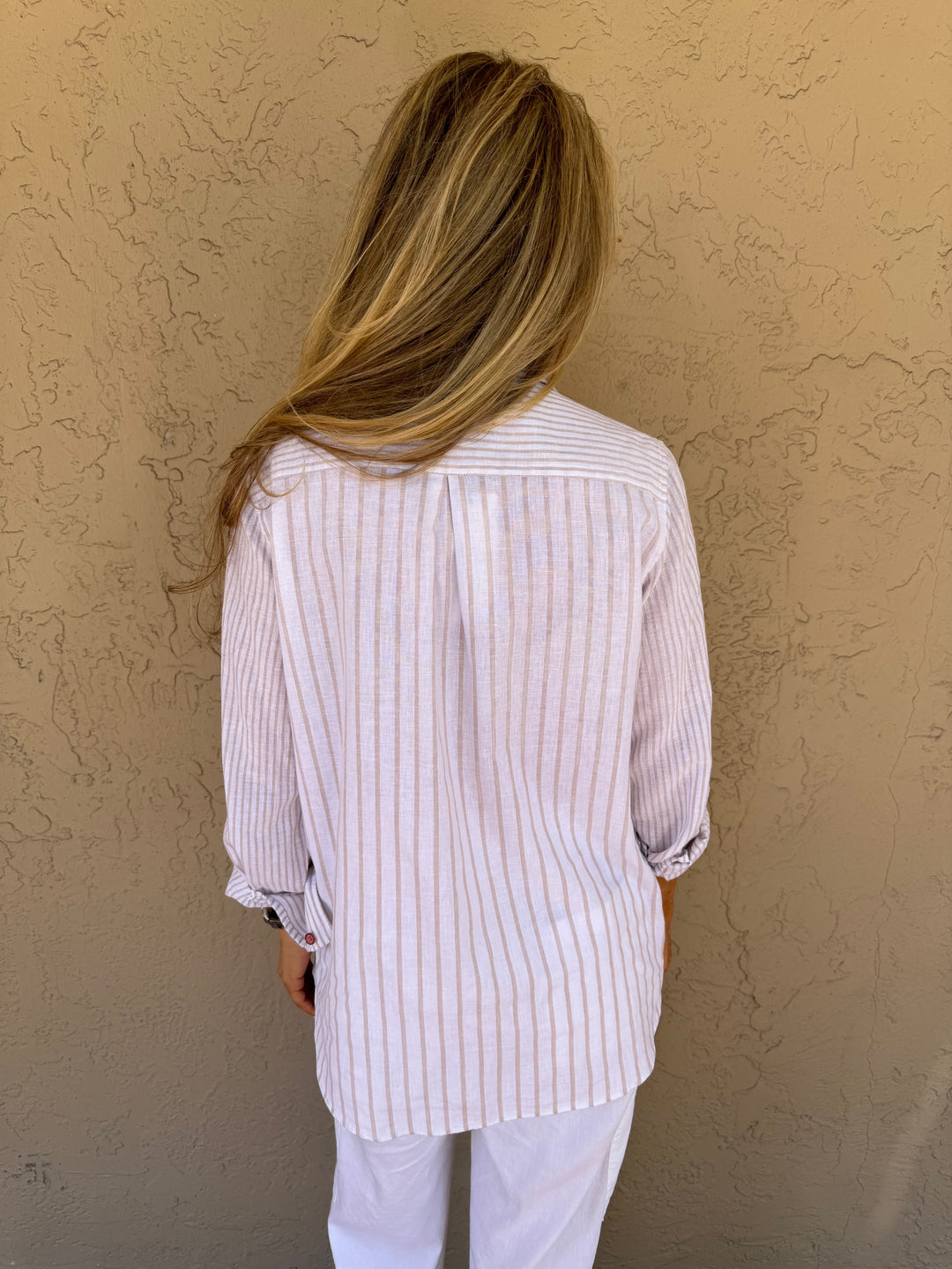 Bariloche Cumbres Two-Tone Stripe Shirt - Beige