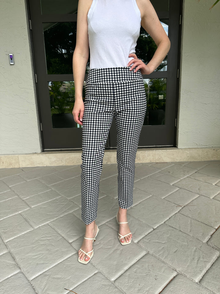Elliott Lauren Check Print Crop Pant
