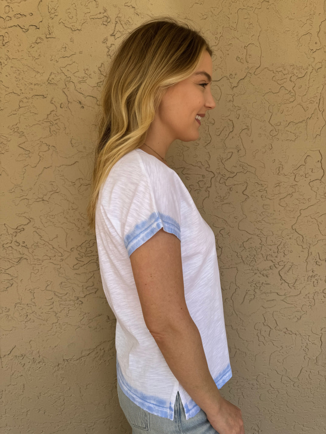 Elliott Lauren Misty Cloud T-Shirt - White/Blue