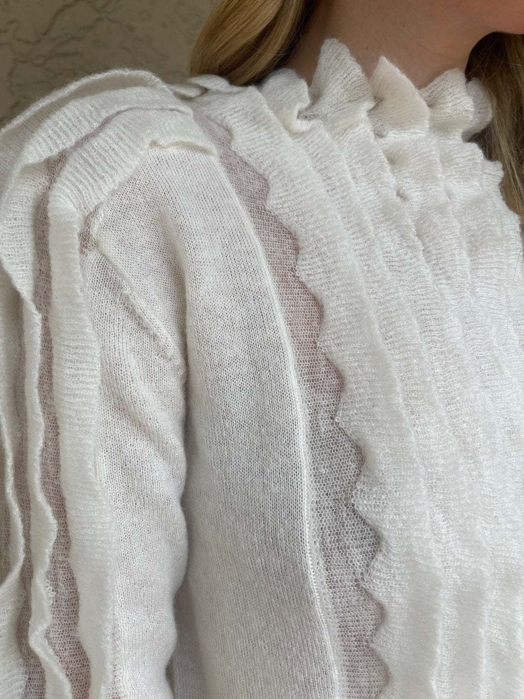 Sita Murt Flange Detail Sweater - Ecru