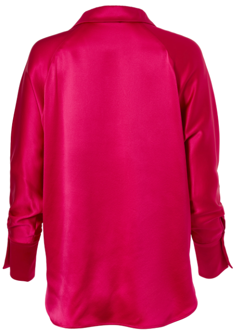 Diomi Half Button Isla Blouse in Hot Pink available at Barbara Katz