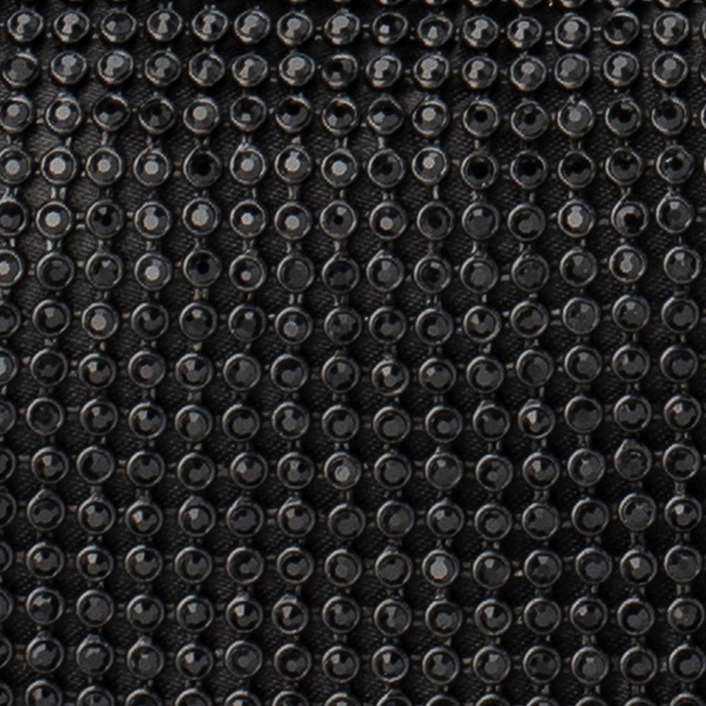 Olga Berg Jessica Crystal Mesh Bag in Black available at Barbara Katz