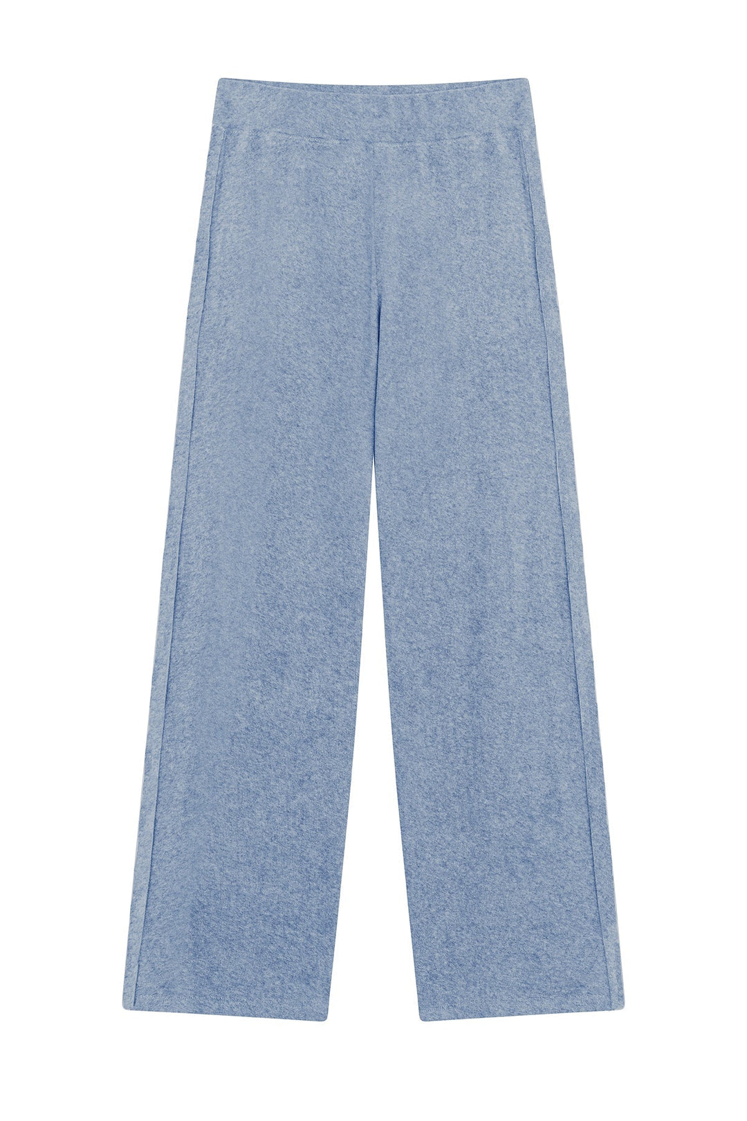 Goldie Life of Luxury Terry Flare Pants in Faded Denim available at Barbara Katz