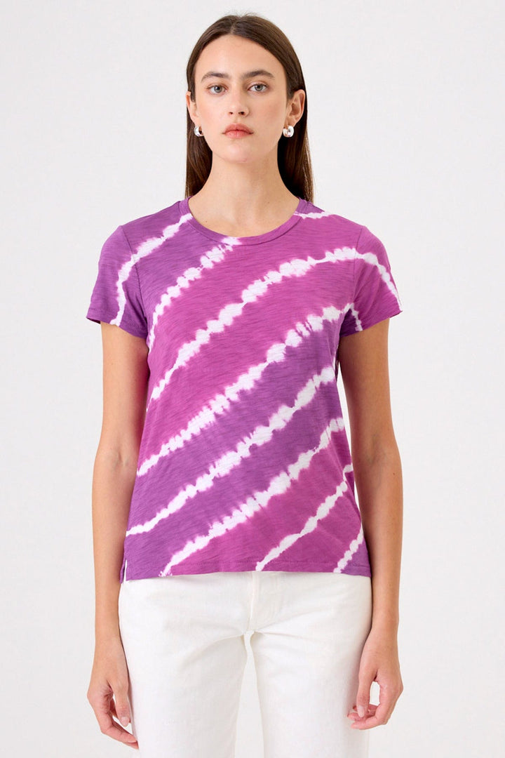 Goldie Lightning Tie Dye Boy Tee in Orchid/Grape available at Barbara Katz