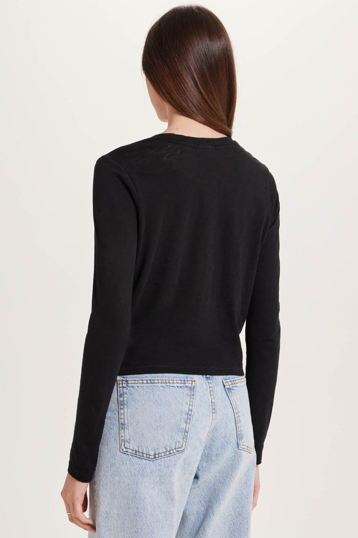 Goldie Long Sleeve Cropped Boy Tee available at Barbara Katz