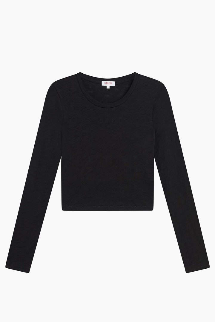 Goldie Long Sleeve Cropped Boy Tee available at Barbara Katz