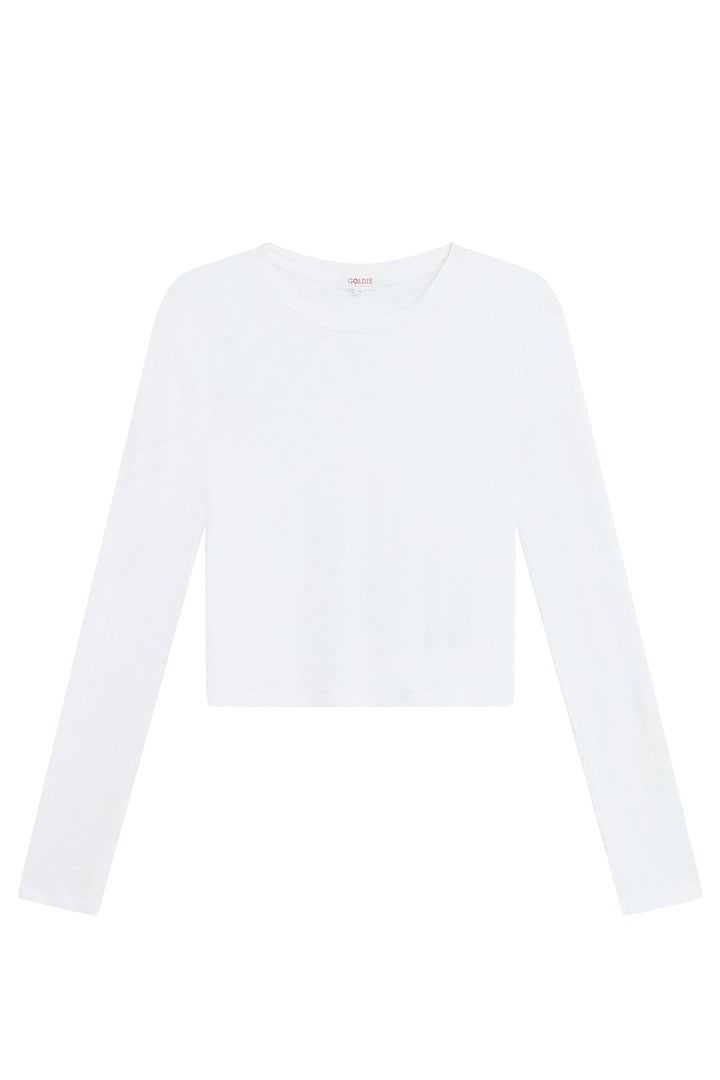 Goldie Long Sleeve Cropped Boy Tee available at Barbara Katz