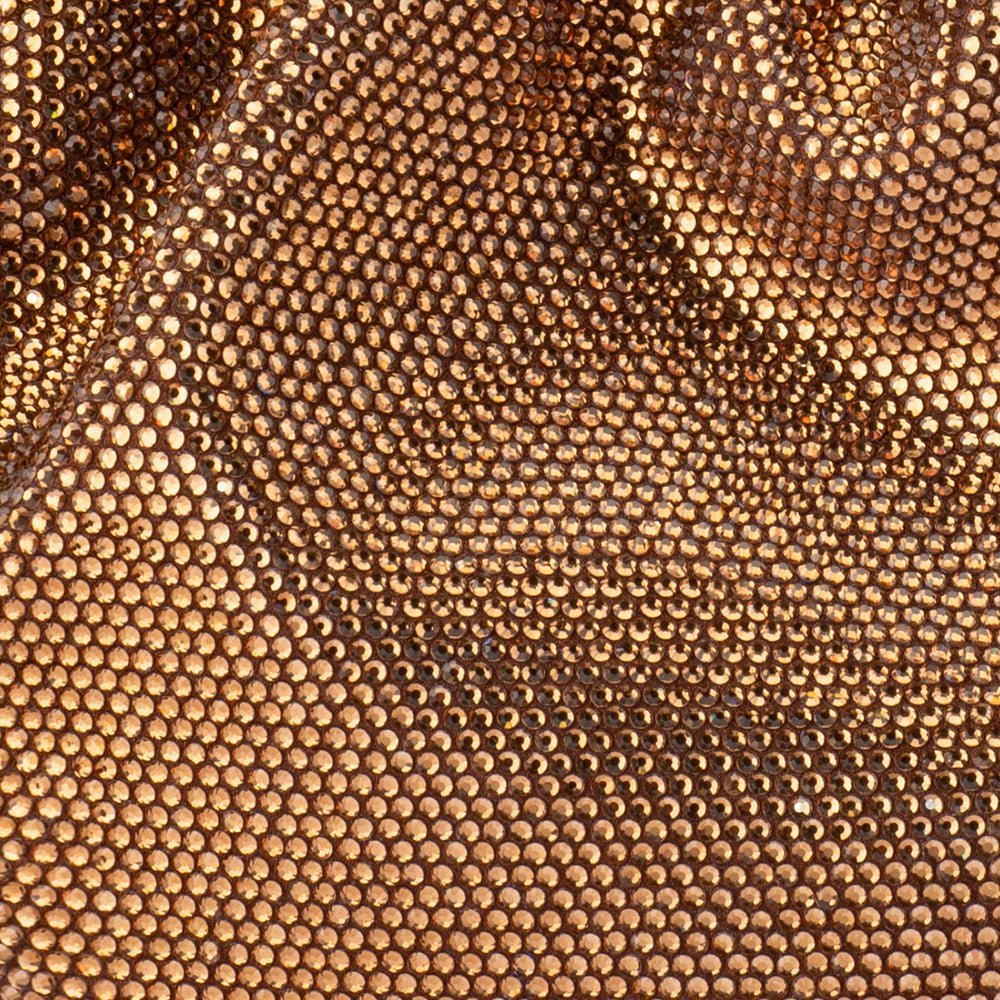 Olga Berg Mabel Crystal Top Handle Bag in Copper available at Barbara Katz