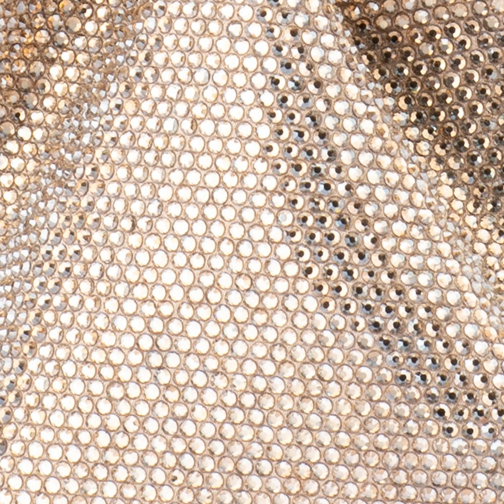 Olga Berg Mabel Crystal Top Handle Bag in Champagne available at Barbara Katz