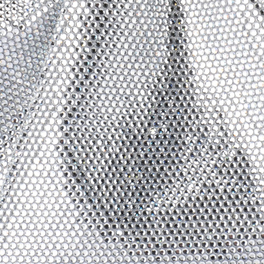 Olga Berg Mabel Crystal Top Handle Bag in Silver available at Barbara Katz