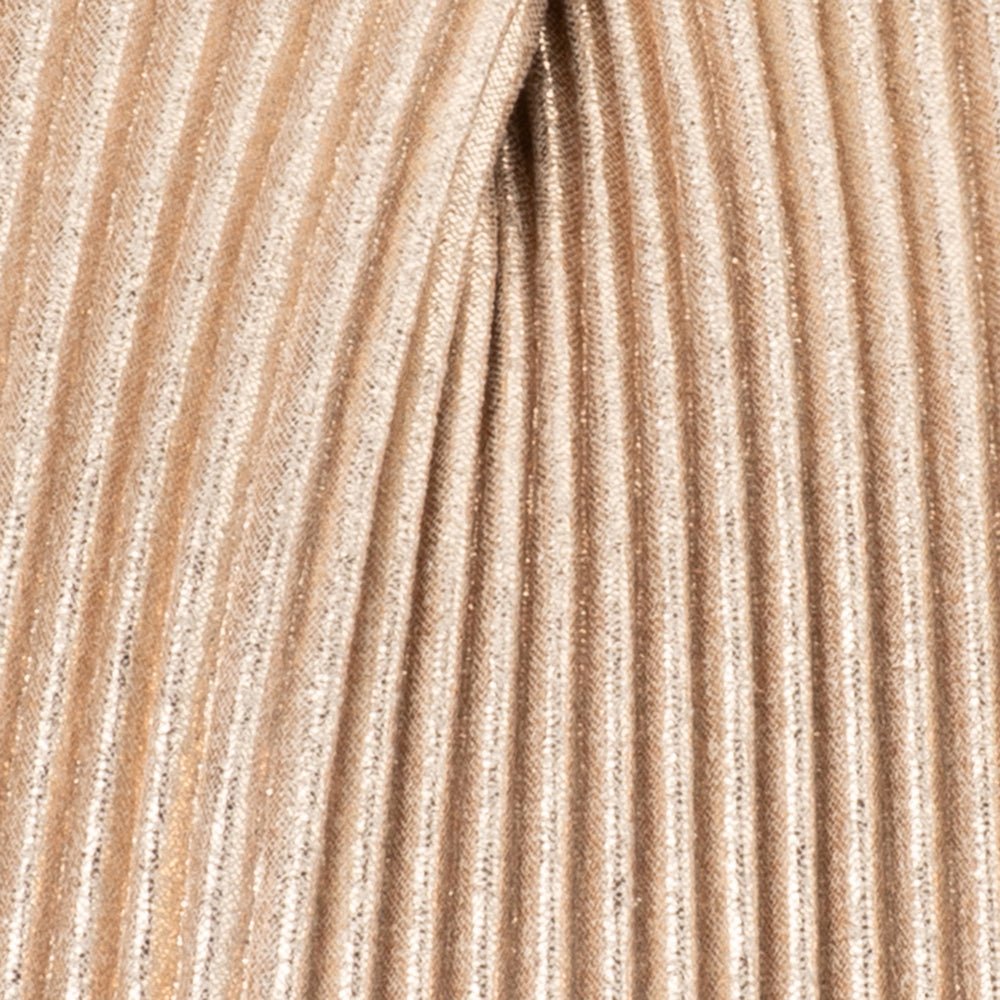 Olga Berg Naomi Pleated Clutch Bag in Gold available at Barbara Katz
