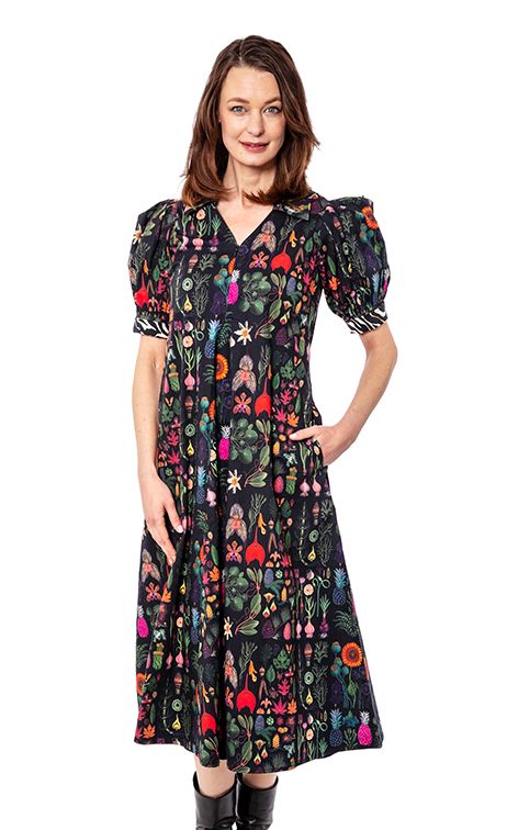 Dizzy-Lizzie Montauk Dress - Botanical Print available at Barbara Katz
