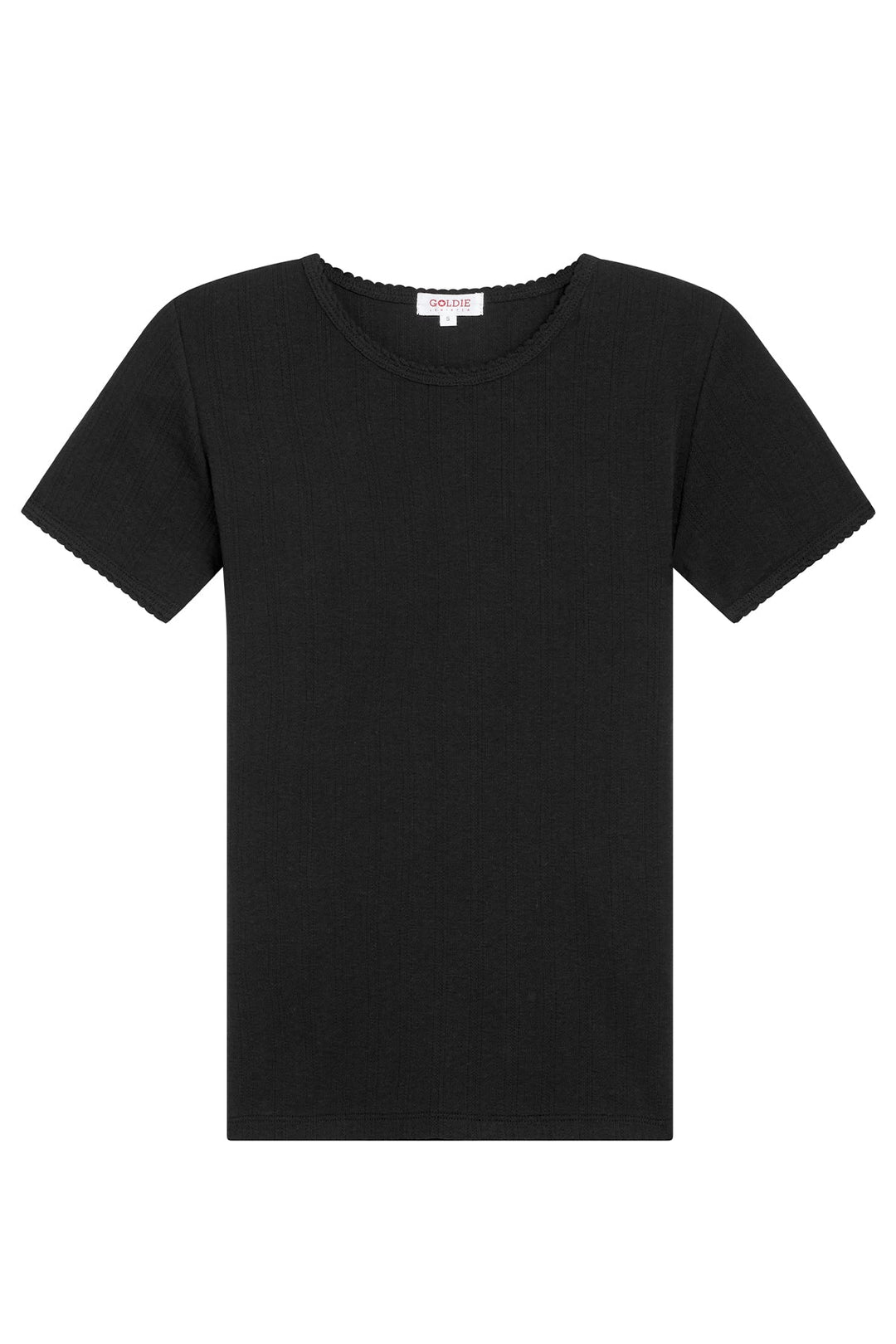 Goldie Pointelle Tee available at Barbara Katz