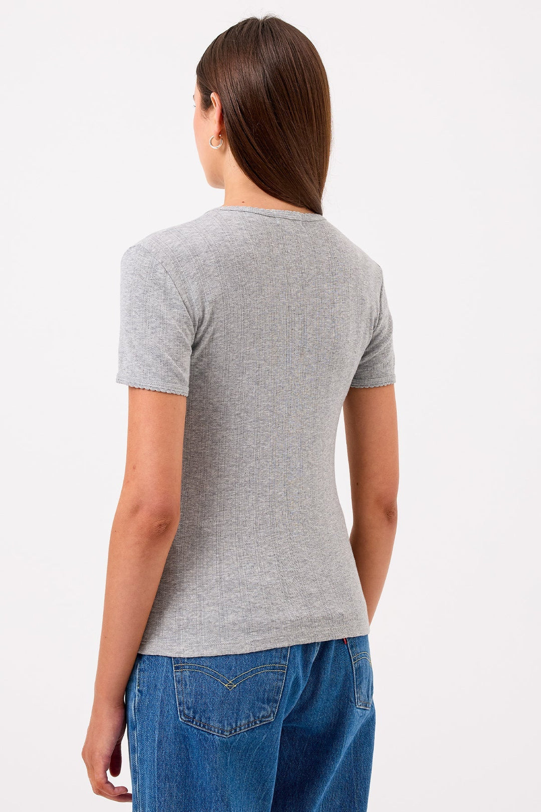 Goldie Pointelle Tee available at Barbara Katz