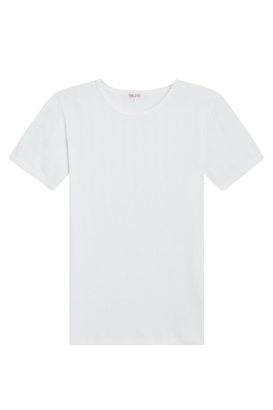 Goldie Pointelle Tee available at Barbara Katz