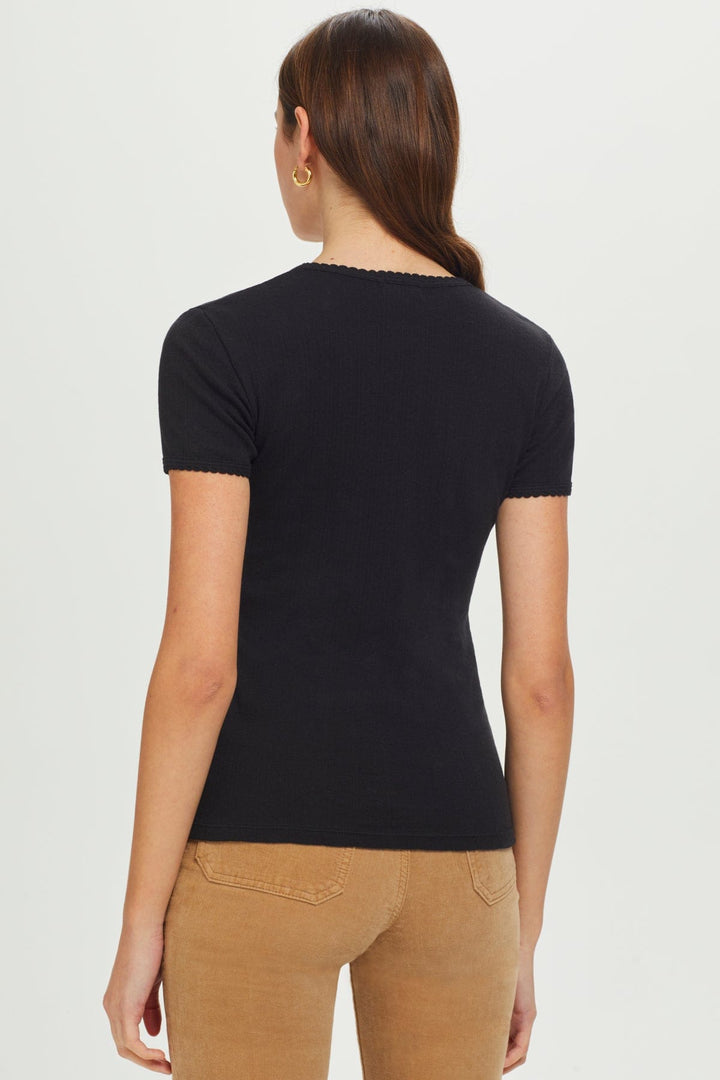 Goldie Pointelle Tee available at Barbara Katz