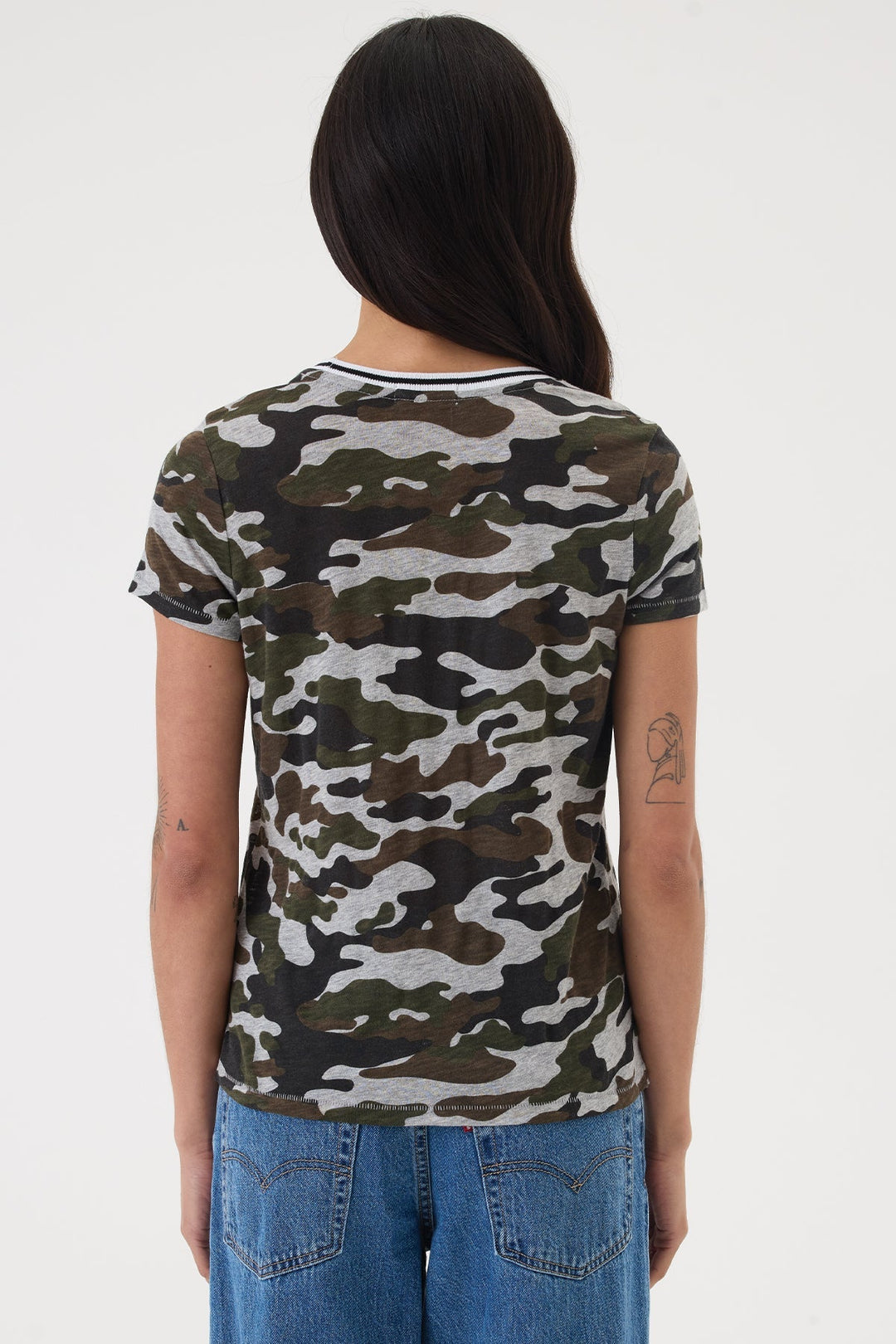 Goldie Rebel Ringer Boy Tee in Camo available at Barbara Katz