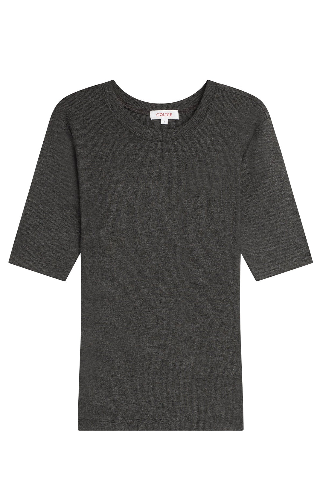 Goldie Ribbed Half Sleeve Tee available at Barbara Katz