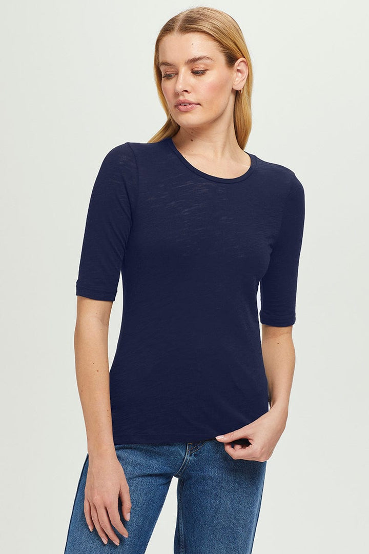 Goldie Signature Slub Half Sleeve Tee available at Barbara Katz