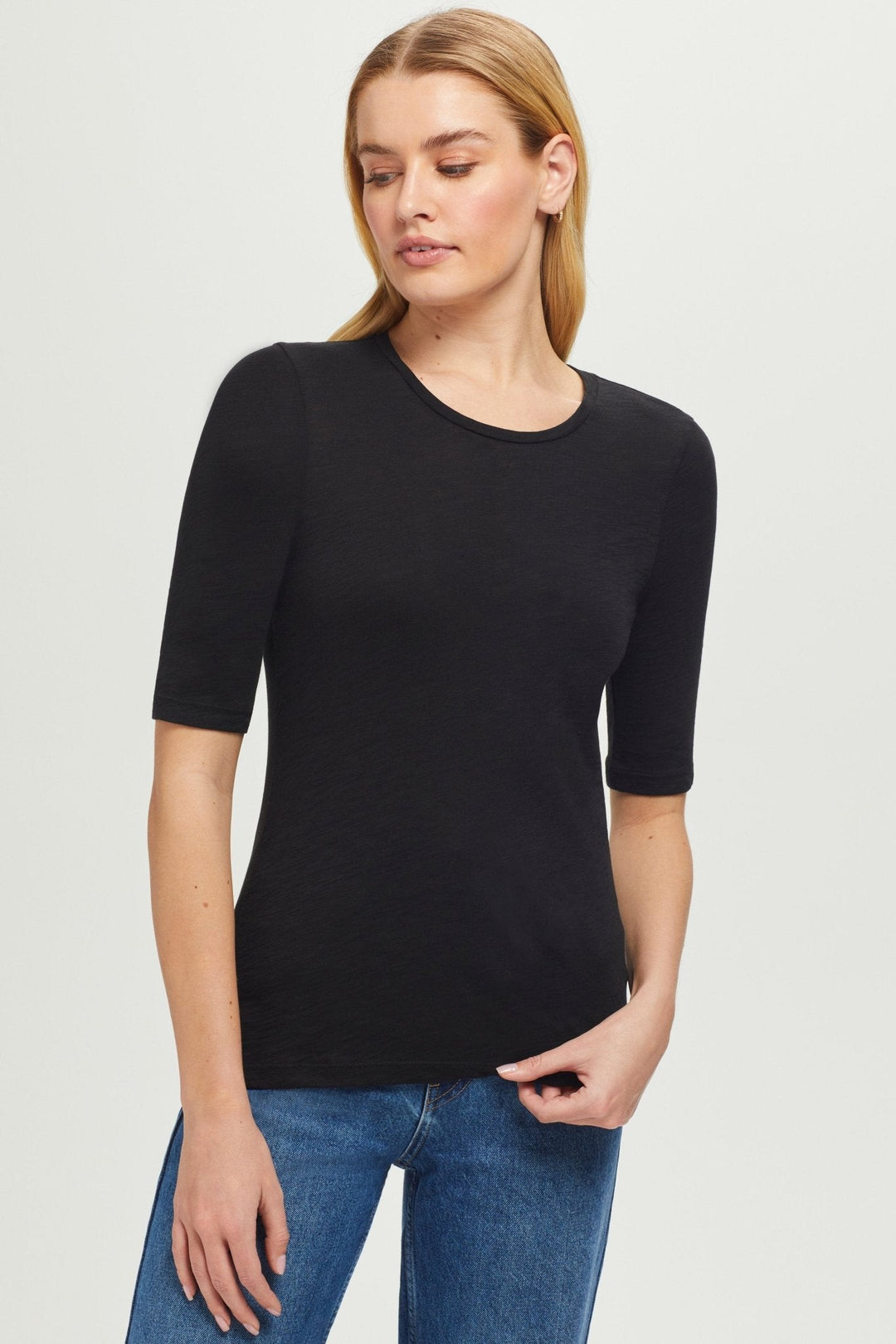 Goldie Signature Slub Half Sleeve Tee available at Barbara Katz