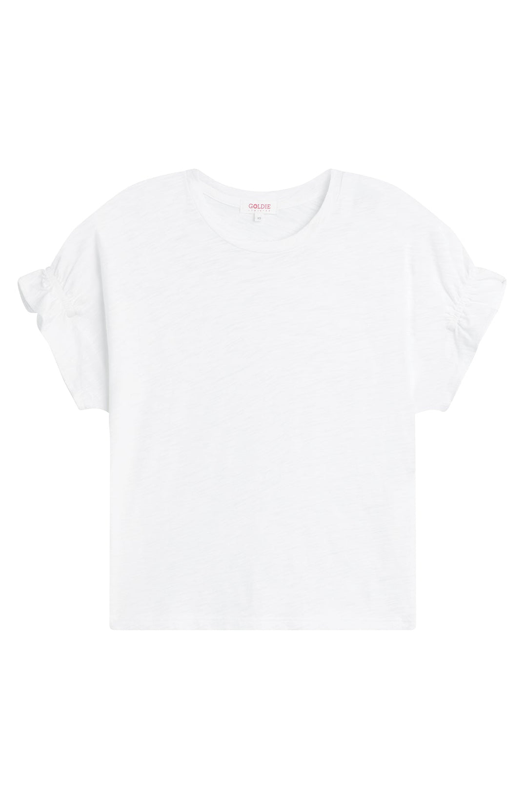 Goldie Signature Slub Puff & Ruffle Sleeve Tee available at Barbara Katz