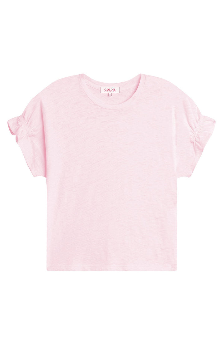 Goldie Signature Slub Puff & Ruffle Sleeve Tee available at Barbara Katz