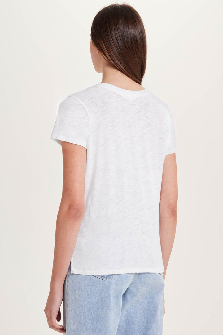 Goldie Signature Slub V Neck Boy Tee available at Barbara Katz
