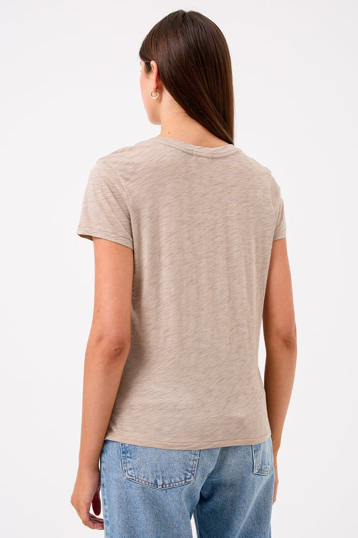 Goldie Signature Slub V Neck Boy Tee available at Barbara Katz