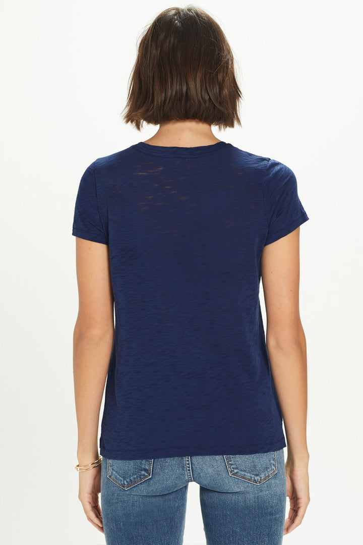 Goldie Signature Slub V Neck Boy Tee available at Barbara Katz