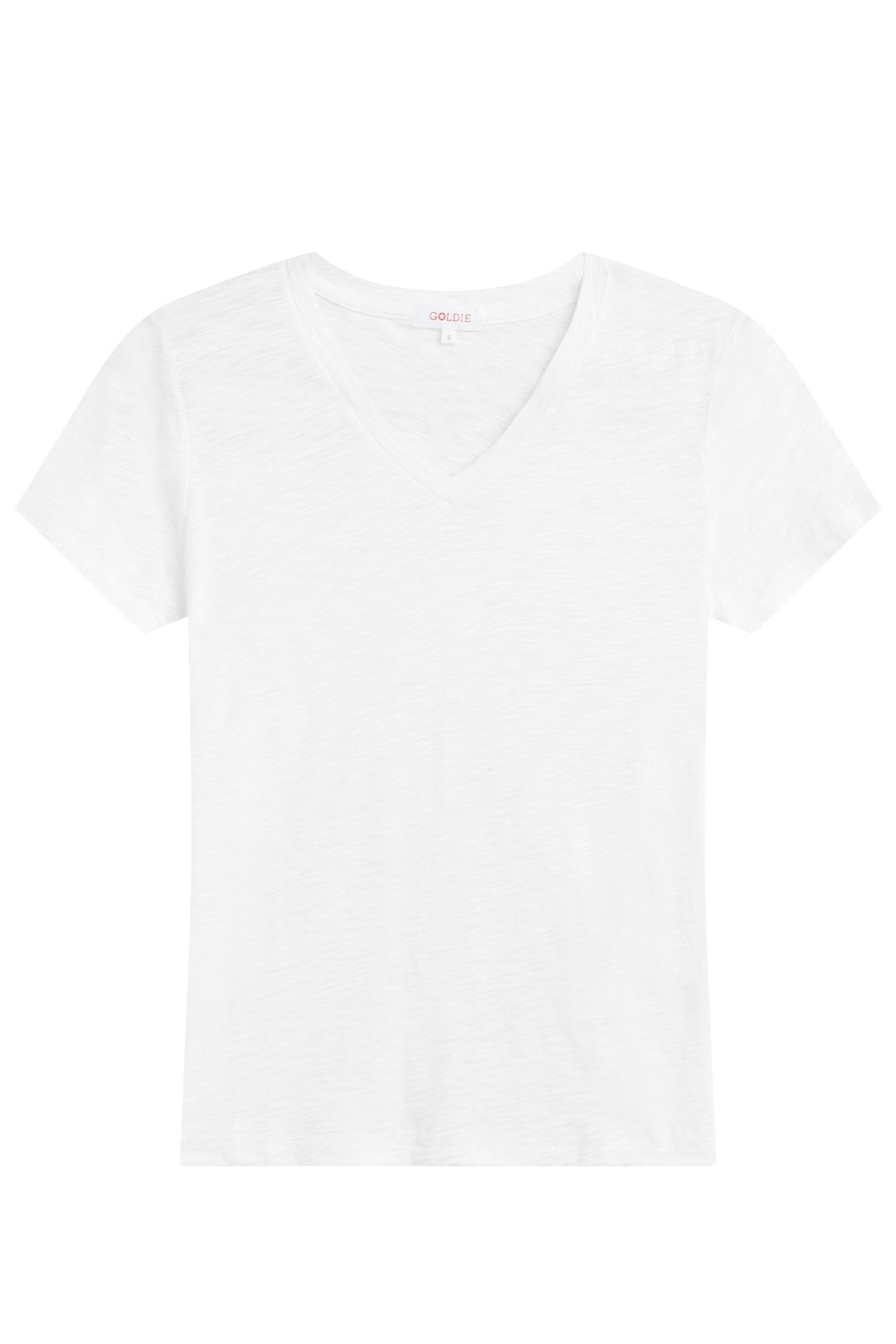 Goldie Signature Slub V Neck Boy Tee available at Barbara Katz