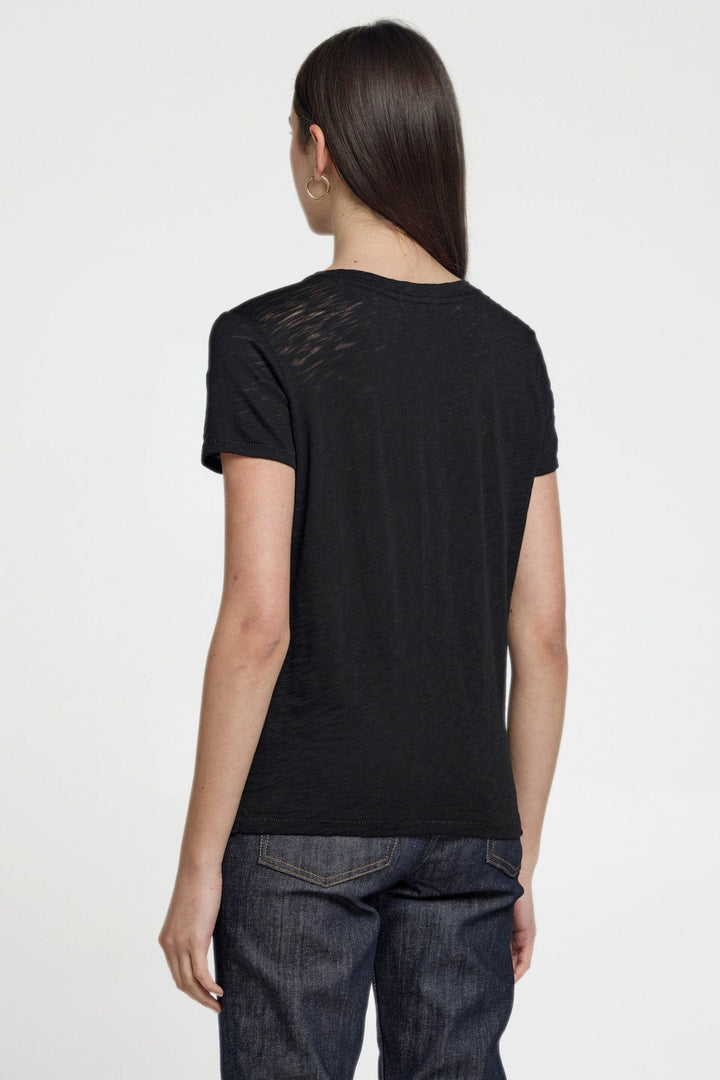 Goldie Signature Slub V Neck Boy Tee available at Barbara Katz
