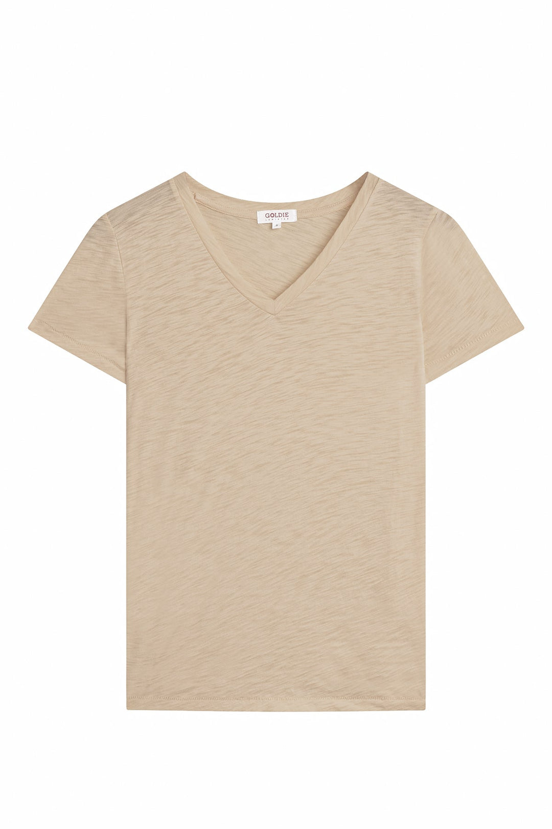 Goldie Signature Slub V Neck Boy Tee available at Barbara Katz