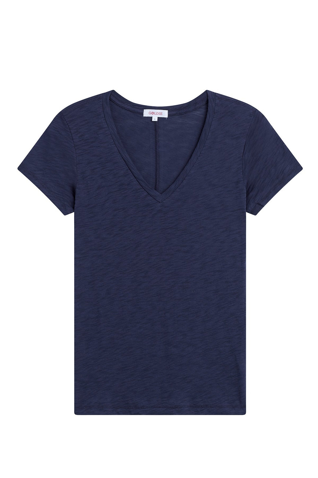 Goldie Signature Slub V Neck Tee available at Barbara Katz