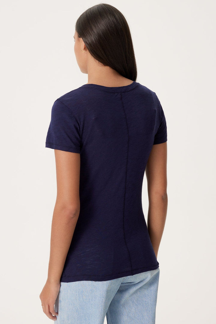 Goldie Signature Slub V Neck Tee available at Barbara Katz