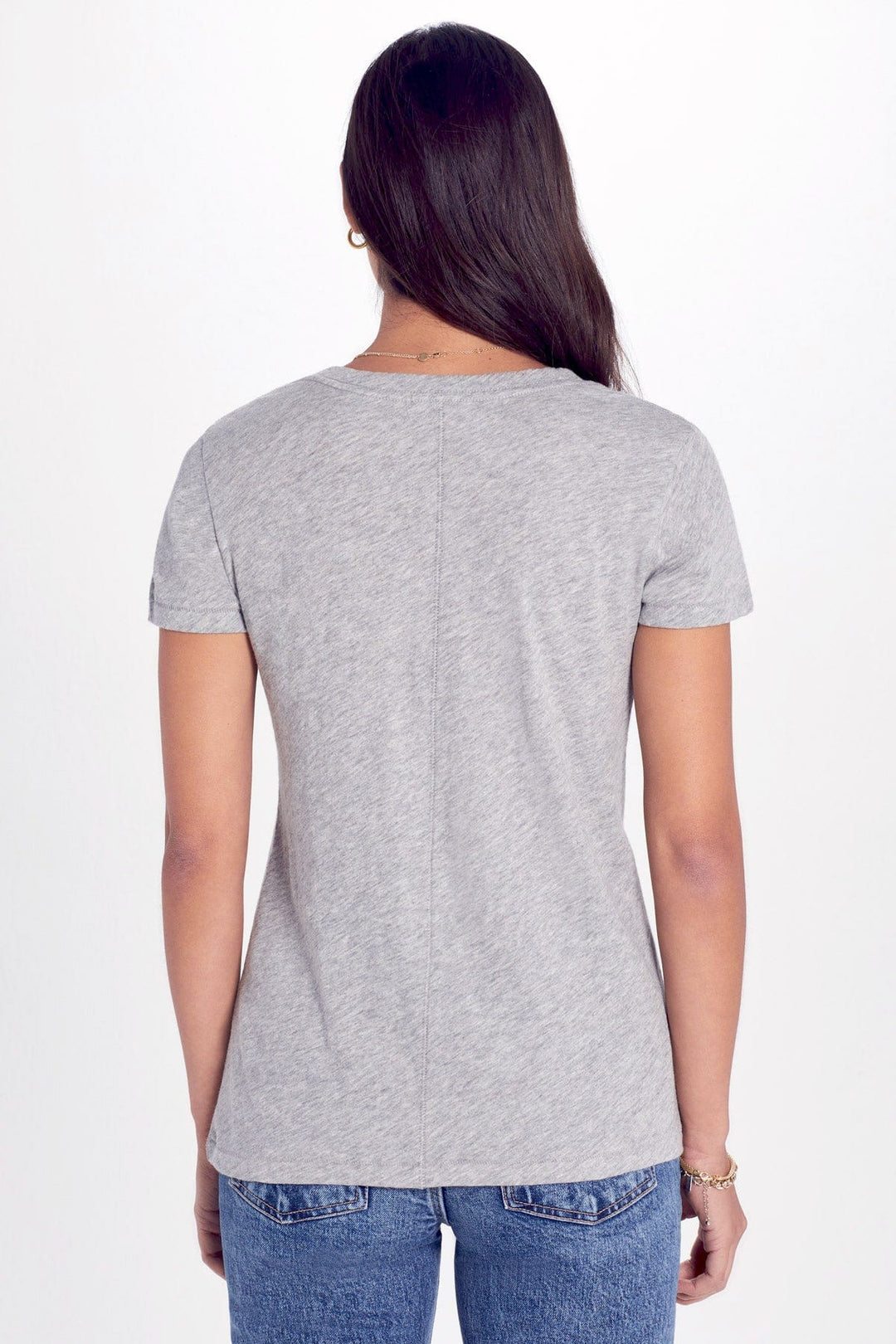 Goldie Signature Slub V Neck Tee available at Barbara Katz