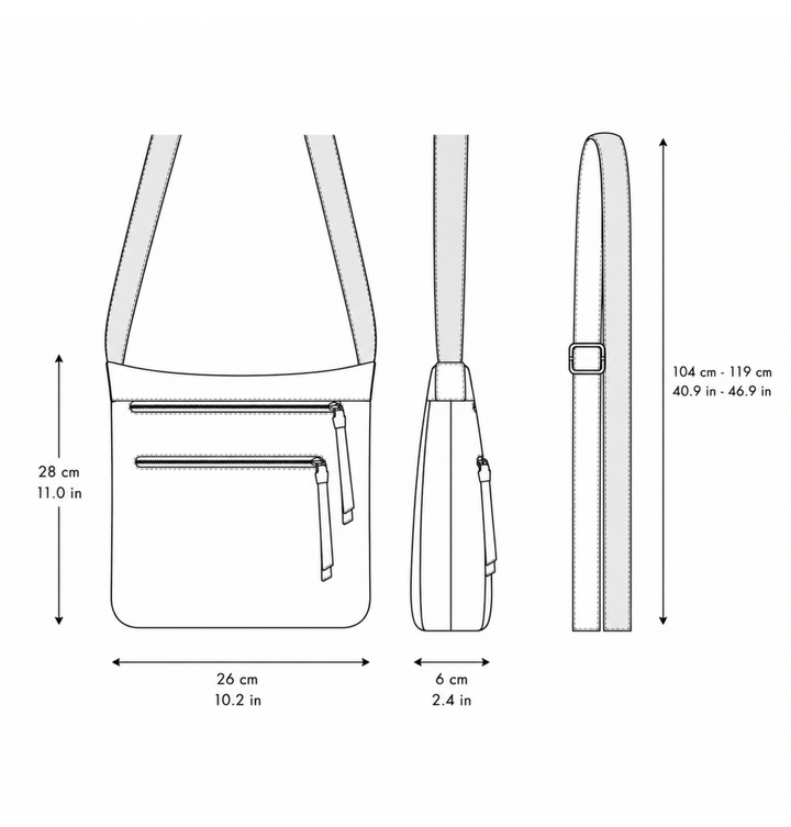 Daniella Lehavi Alma Crossbody Bag measurements