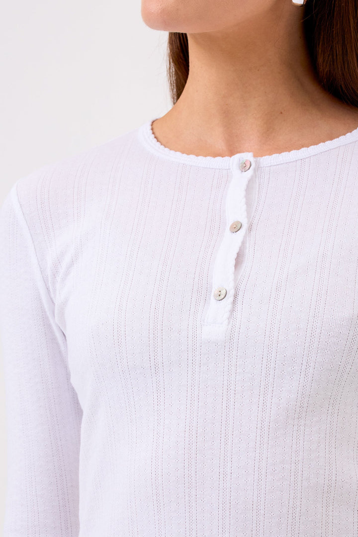 Goldie Sloane Pointelle Henley available at Barbara Katz