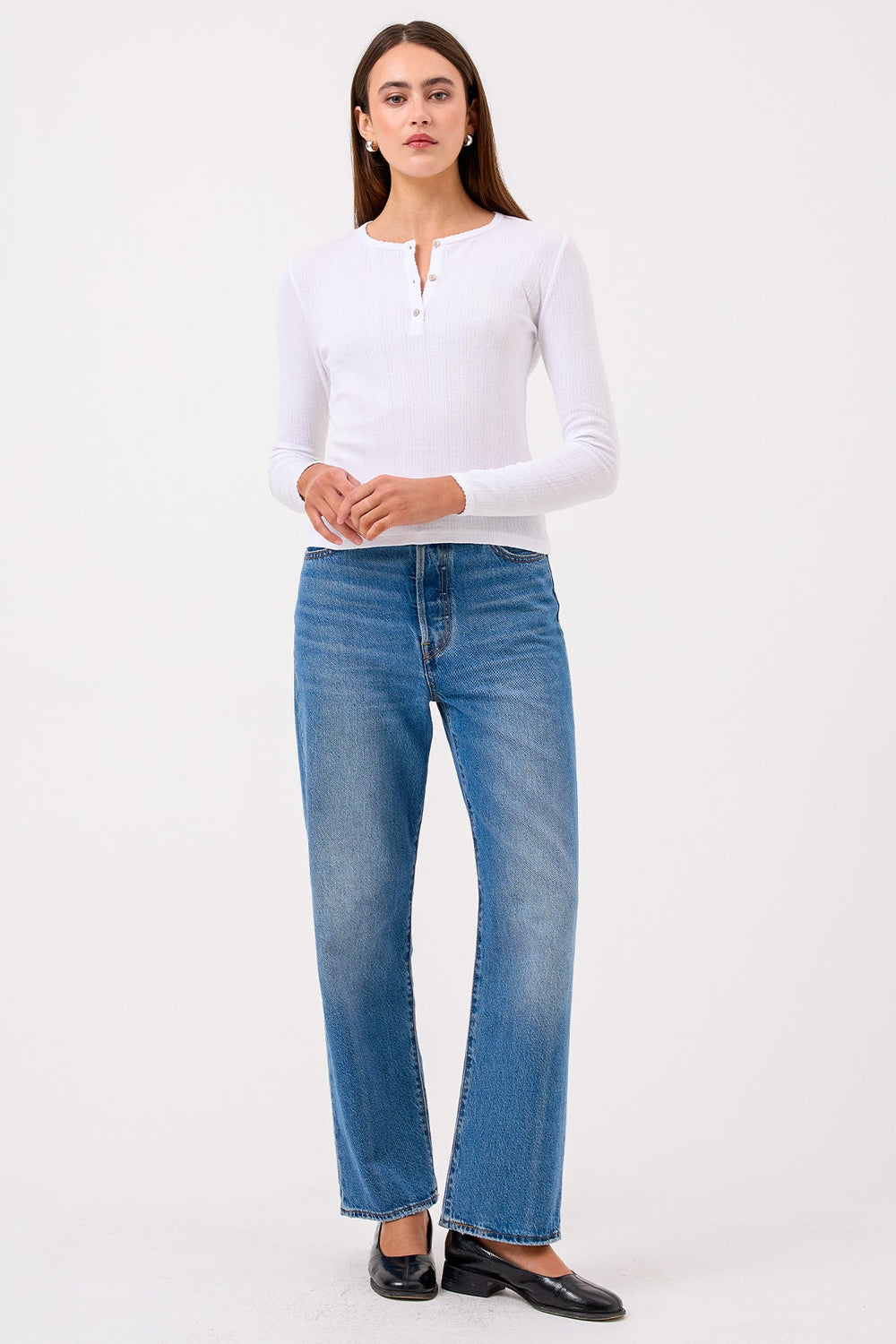 Goldie Sloane Pointelle Henley available at Barbara Katz