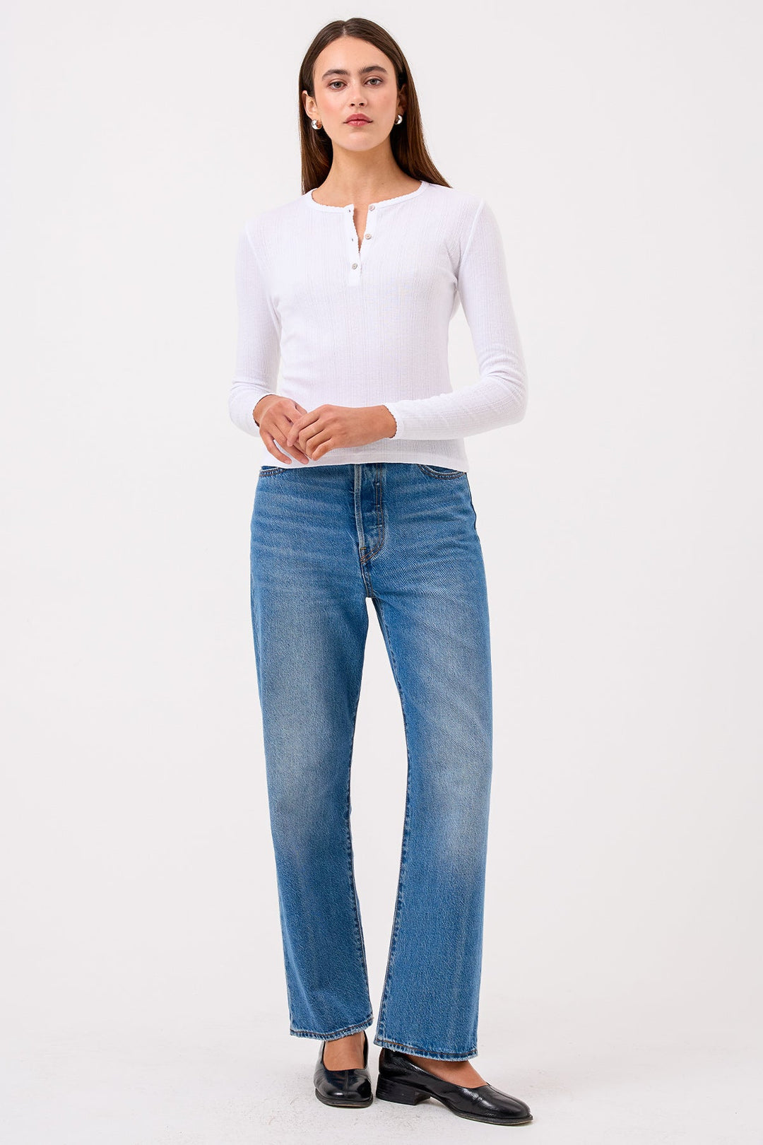 Goldie Sloane Pointelle Henley available at Barbara Katz