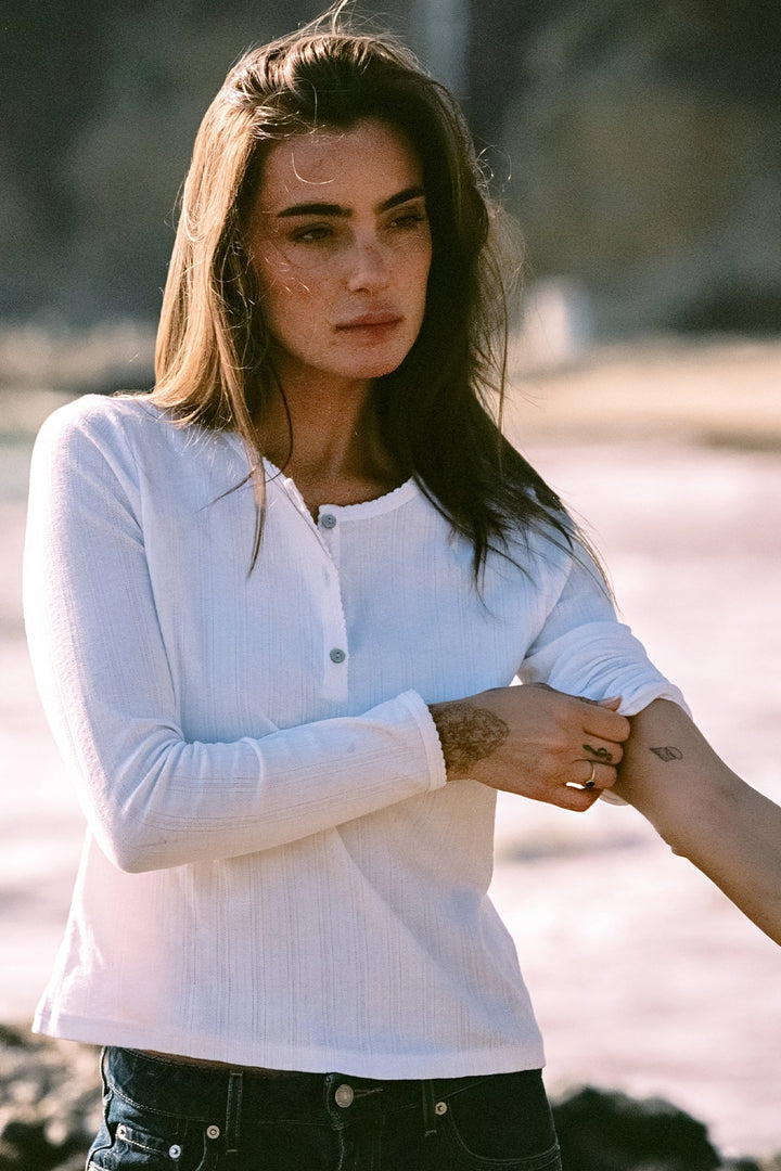 Goldie Sloane Pointelle Henley available at Barbara Katz